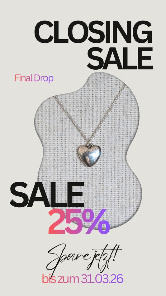 Silberne Herzkette (selbst gegossen)