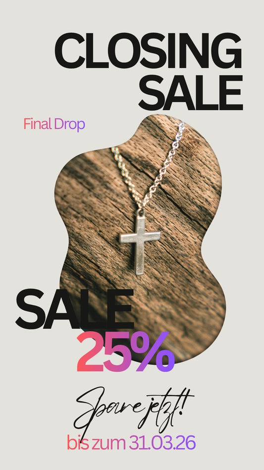 Silberne Kreuzkette - personalisierbar mit Gravur