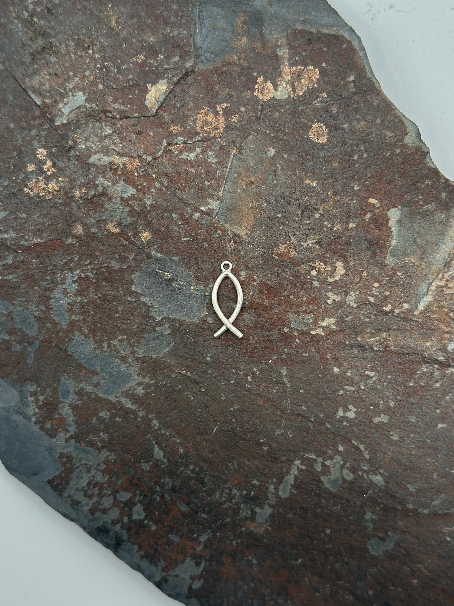 Holy Mackerel - unperfekter Fischanhänger mit Kette - Silber